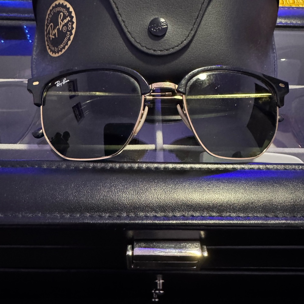 Ray-Ban Black and Gold Sunglasses